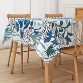 Lofaris Summer Vibe Rectangle Tablecloth with Underwater Algae Print for Ocean and Marine Themed Kitchen Decor